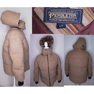 Pendleton Down Jacket Women's Small Oak Brook Wool Blend Puffer #J2045